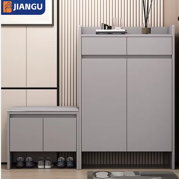 Moderner Schuhschrank mit Aufbewahrungsbank - Anpassbare, Langlebige Massivholz-Aufbewahrung für Wohnzimmer und Eingangsbereich