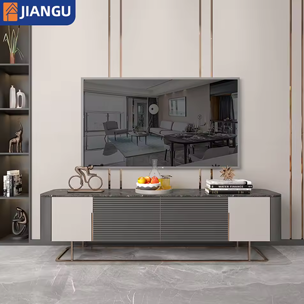 Modern White Living Room TV Stand, Entertainment Furniture, Media Console, 80-Inch TV Cabinet, Universal TV Console