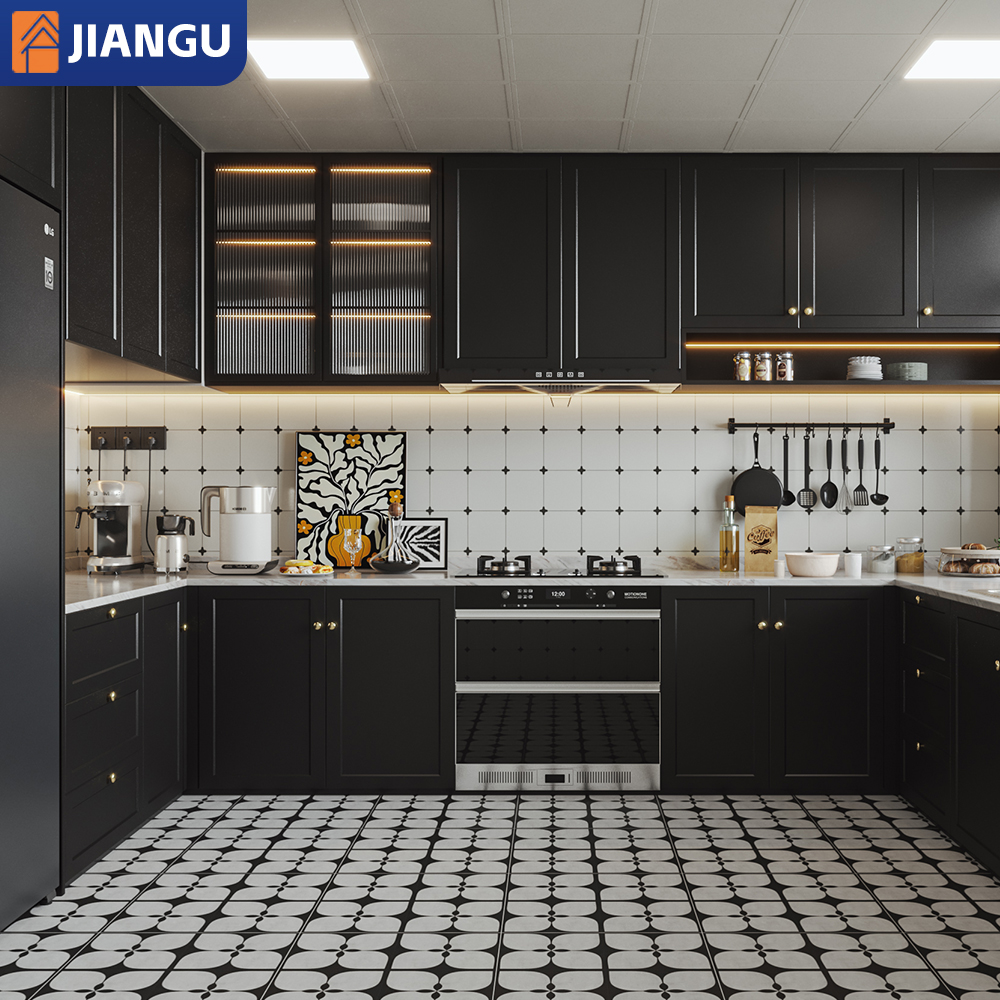 Philippines Villa Project Modular Integrated Installation Intelligent Gourmet Modern Kitchen Cabinet Eco-Friendly Materials