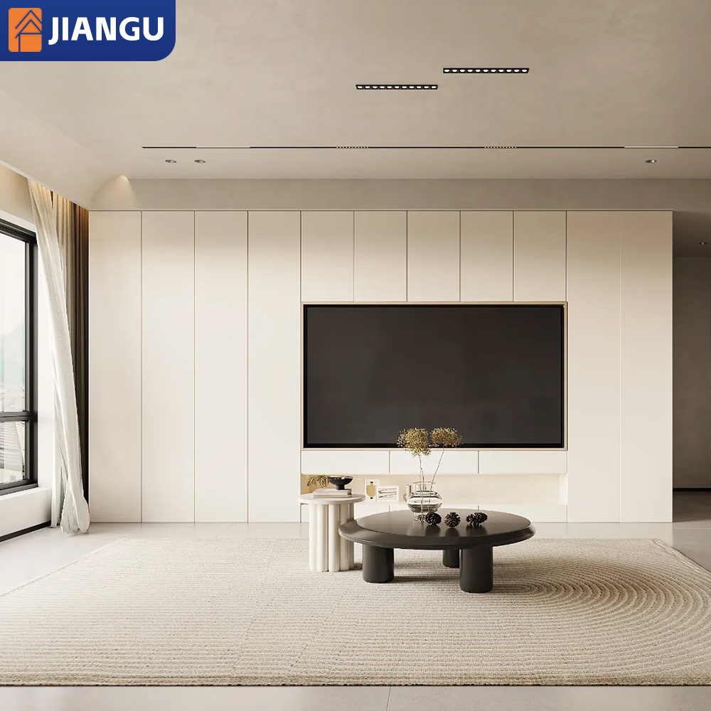 Luxury modern design, hanging TV cabinet, whole house customization, living room cabinet, furniture