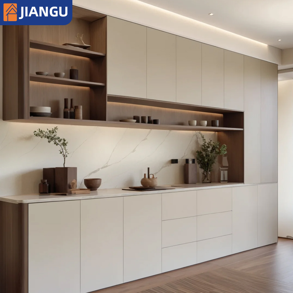 Customized Modern Space-saving Bedroom Furniture Set | Wardrobe + Workstation + Storage Tatami Bed | Whole-house Cabinet Design