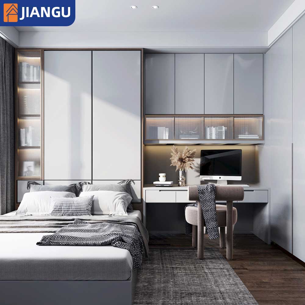 Custom Bedroom Furniture Tatami Bed Whole Design With Wardrobe Storage,desk, Multifunctional Storage Cabinet,save Space