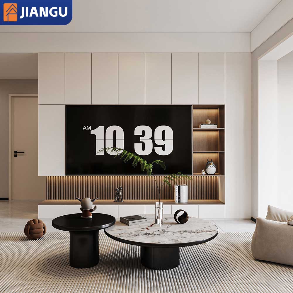 Customized Modern Minimalist Design Living Room Bedroom Showcase Wooden Panel TV Stand Cabinet Furniture