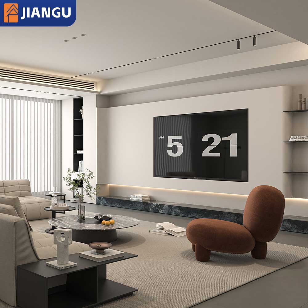 Custom TV Cabinet Modern Luxury Design Wooden Furniture Living Room Hall TV Showcase Cabinet