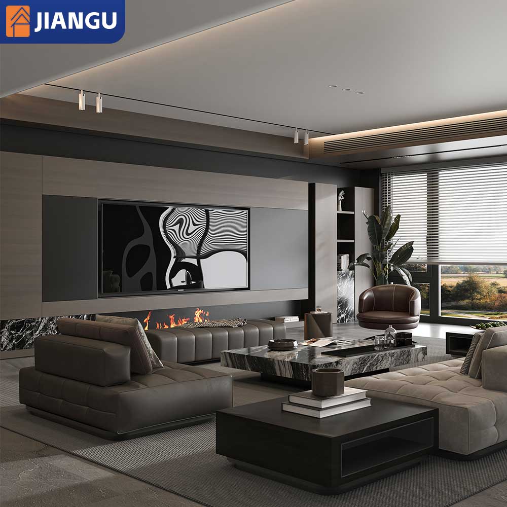 Custom European Style Design Wooden Furniture Living Room Hall TV Showcase Cabinet