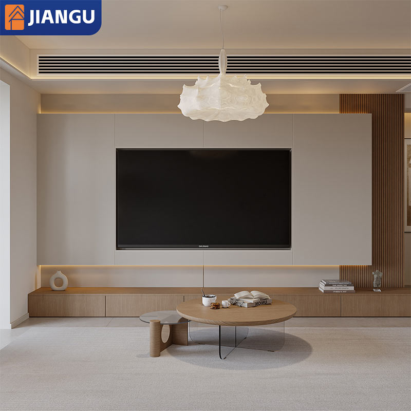 Custom Floor-to-Ceiling TV Wall System - Modern Living Room Storage Combo Entertainment & Display