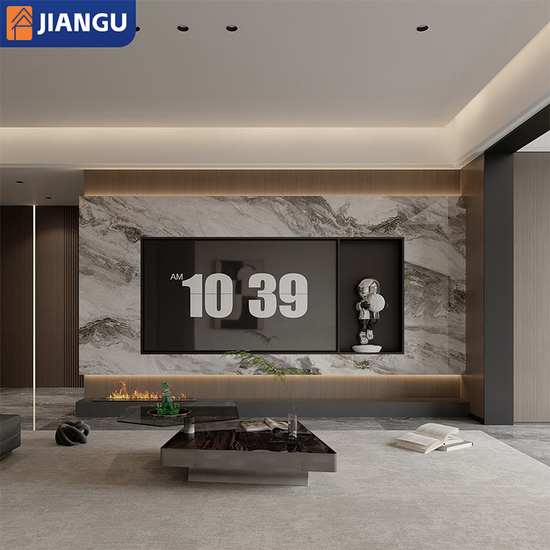 Modern Minimalist TV Wall System Custom Full Wall Storage Cabinet for Living Room Whole House Solution