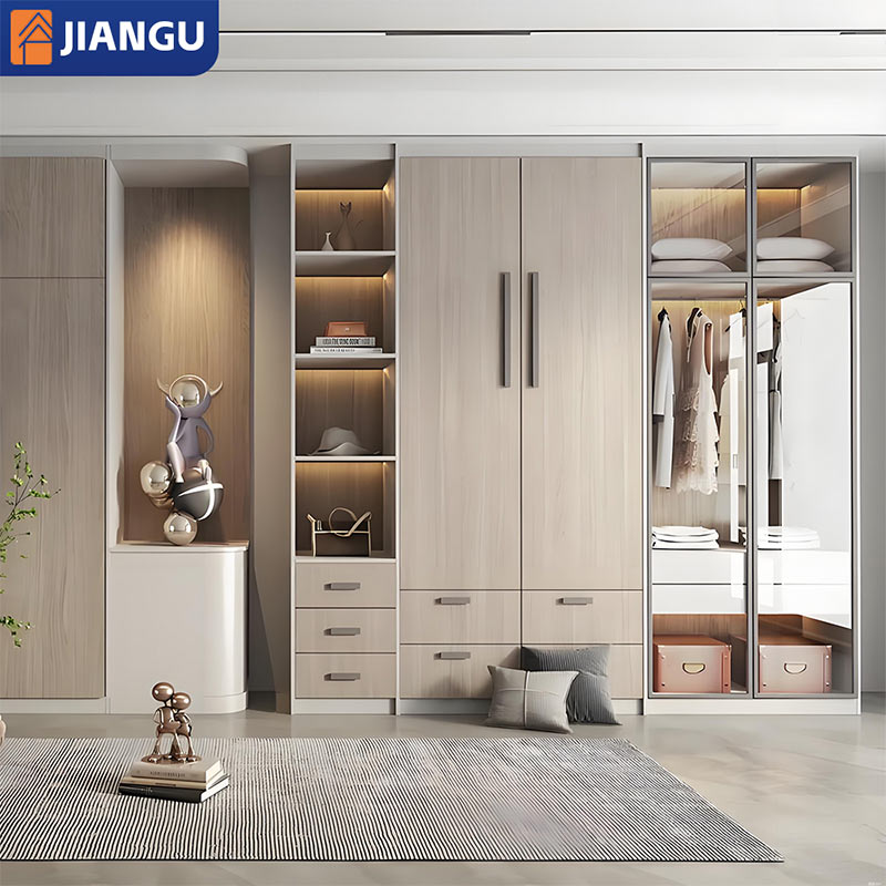 Modern Minimalist Style Customized Wardrobe Space Bedroom Wardrobe Multi Functional Storage Optimization Design for Modern Life