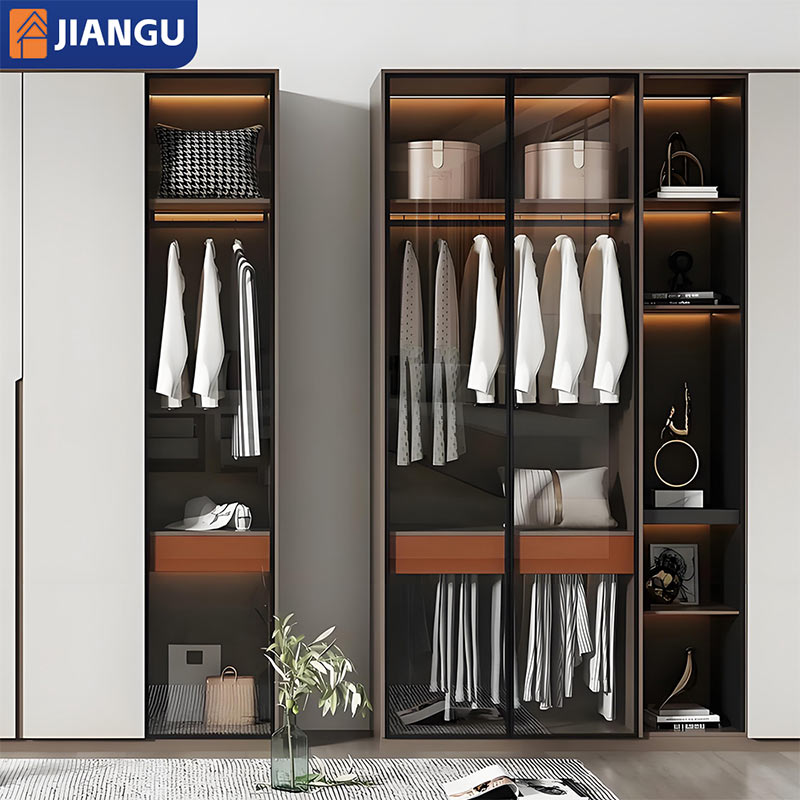Custom Modern Flat Pack MDF Wardrobe Easy Assembly for Home or Apartment for Bedroom or Hotel Global Bulk