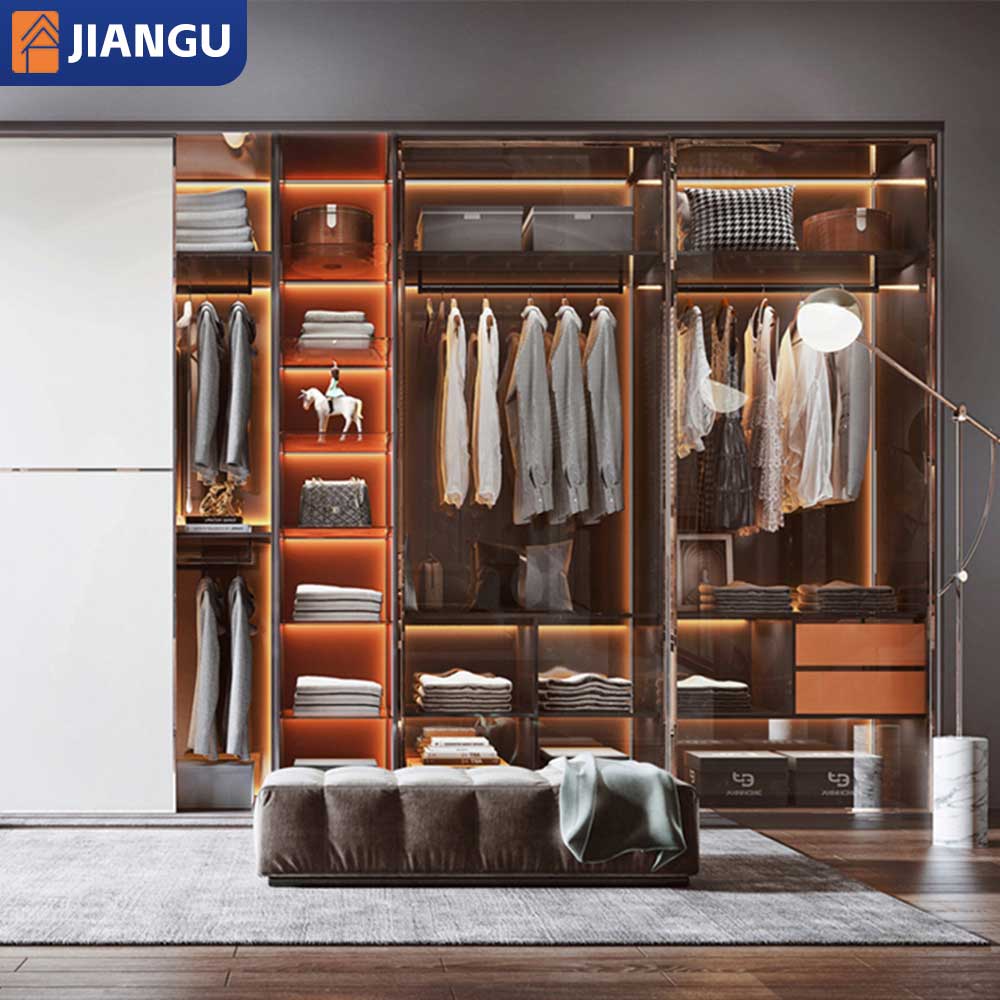 Contemporary Large Capacity Storage Cabinet Customized MDF Door Wardrobe Closet for Home or Hotel Furniture Assembled