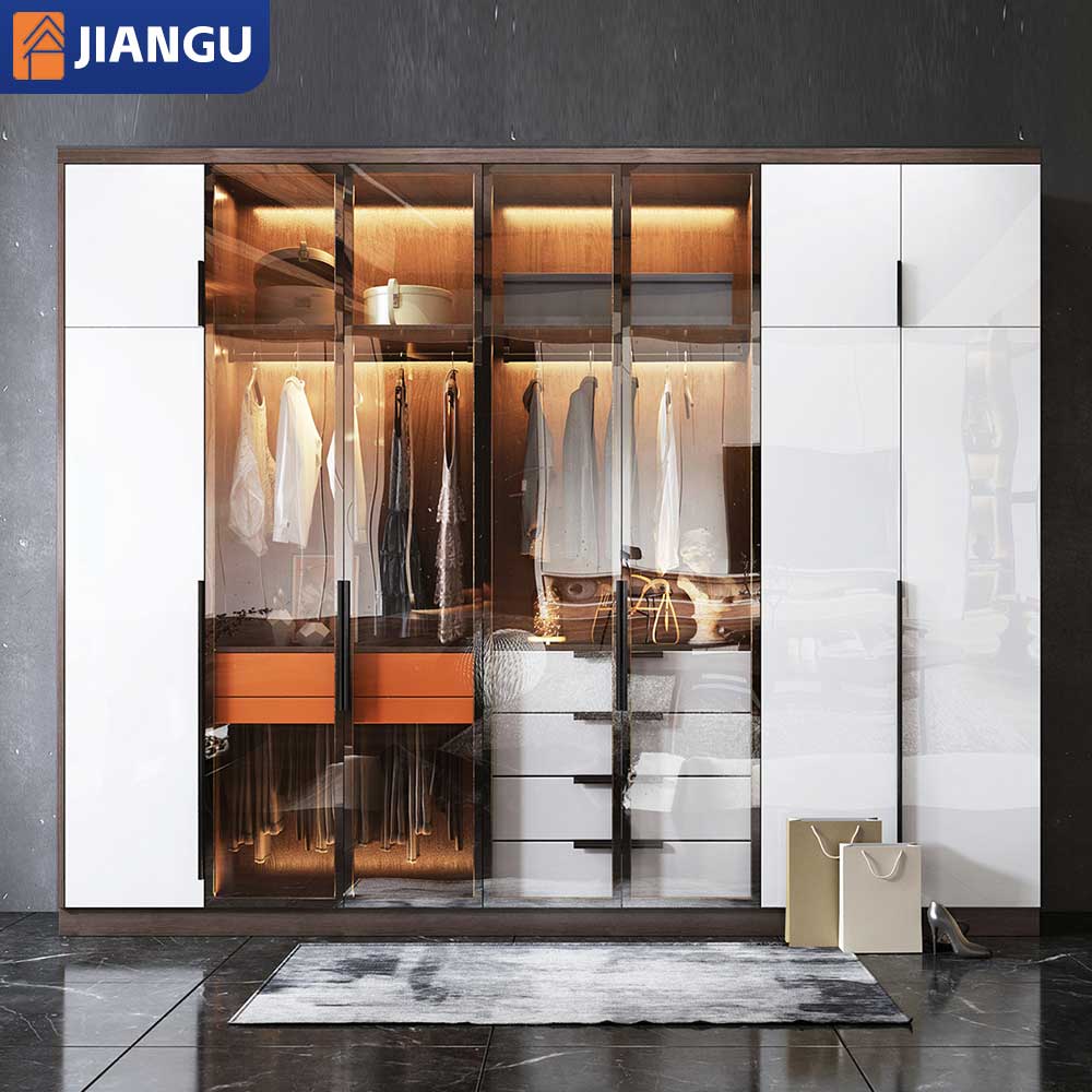 Minimalist Modern Customized Wardrobe Wooden Closet Storage Cabinet for Small Bedroom