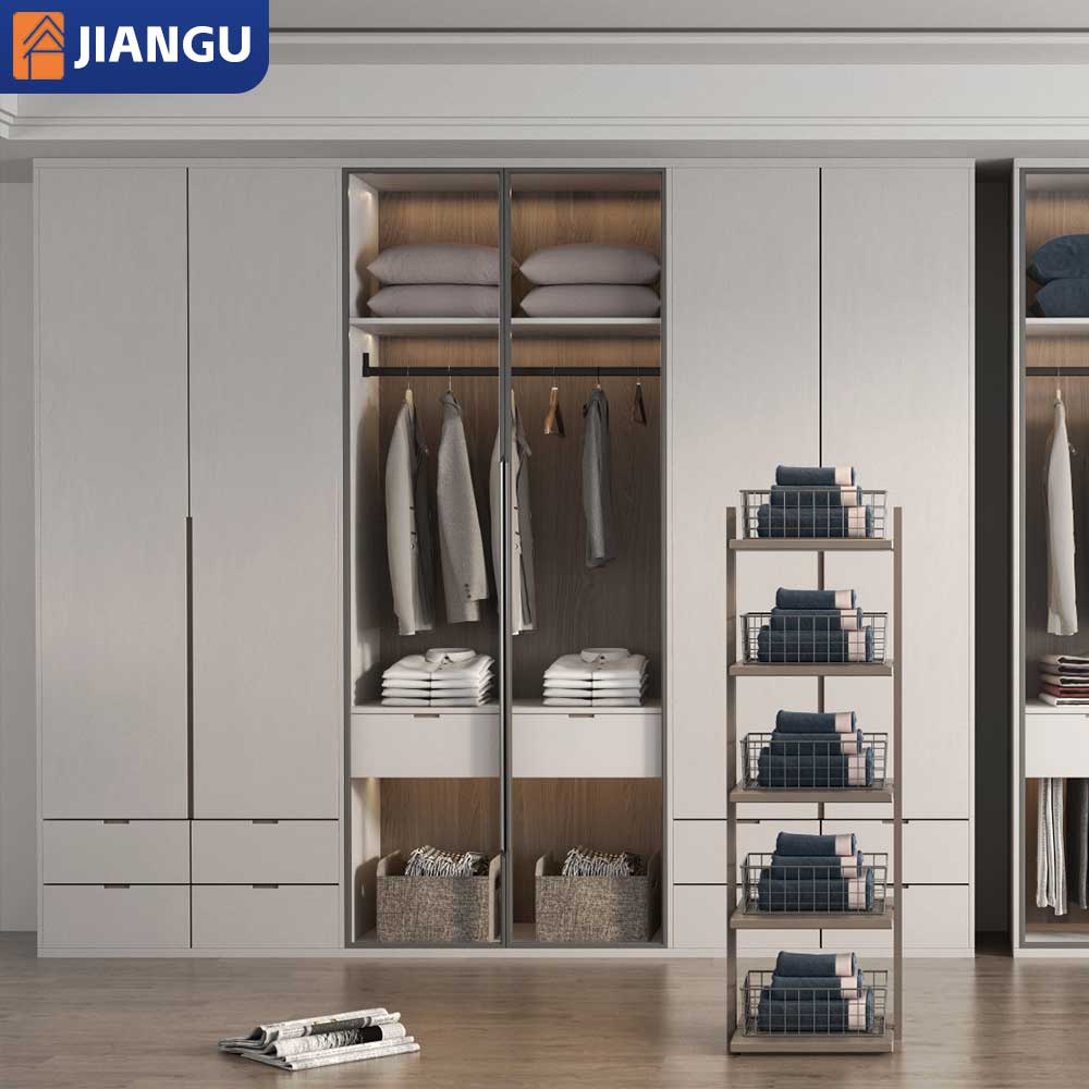 Customized MDF Wood Bedroom Wardrobes Clothes Storage Organizer Interior Design Closet Custom Closet