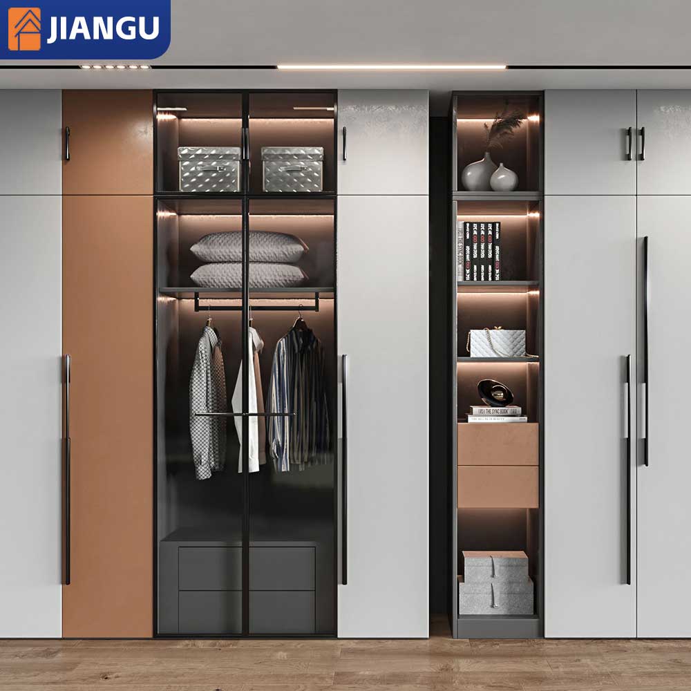 New Design Customized Size Furniture Sliding Door Modern Simple Home Wardrobe Closet Design for Bedroom